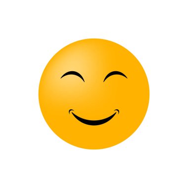 Duygusal yüz beyaz arkaplanda izole edilmiş. Vektör simgesi