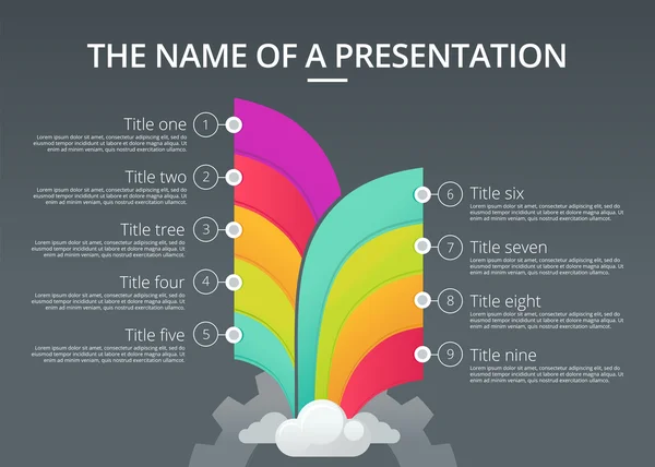 Plantilla infográfica para la presentación de ideas — Vector de stock