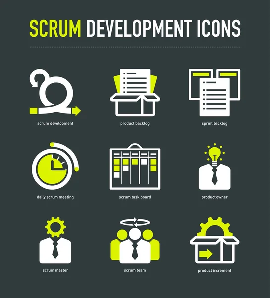 Scrum geliştirme metodolojisi simgeler