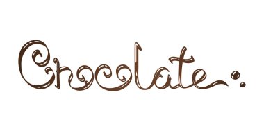 Çikolata yazı çikolata ile yapılan