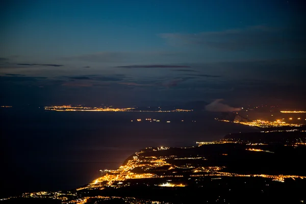 güzel bir gece şehir ışıkları