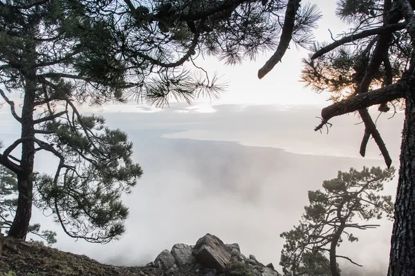 Deniz Manzaralı bulutlu Dağları