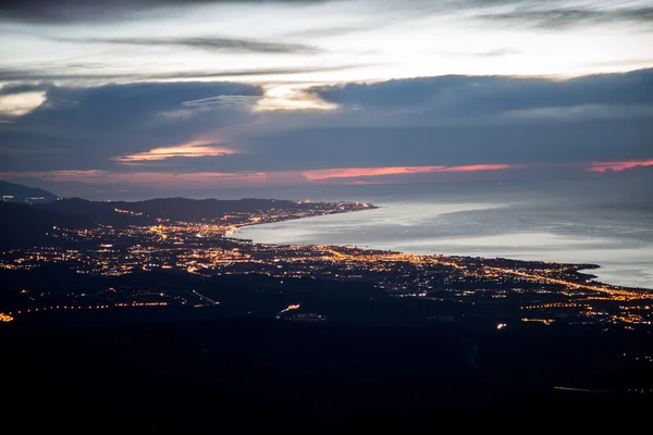 güzel bir gece şehir ışıkları