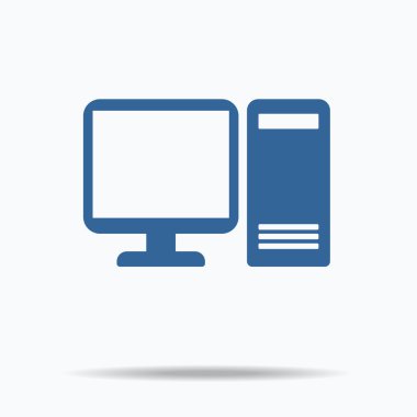 PC simge. bilgisayar düz simgesi, bir set web simgeleri