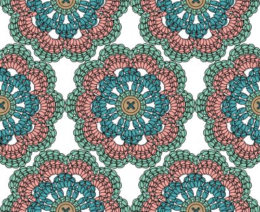 Sorunsuz tığ işi arka plan. Mandala.