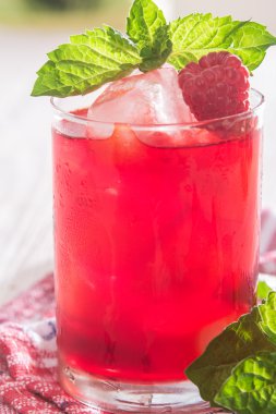 Buz ve nane ile alkolsüz içecek