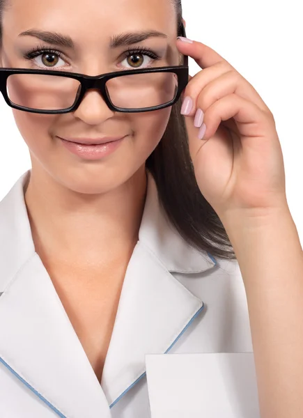 Retrato de un médico con gafas Imágenes de stock libres de derechos