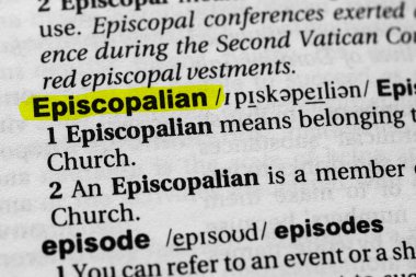 Vurgulanmış kelime piskoposluk kavramı ve anlamı.