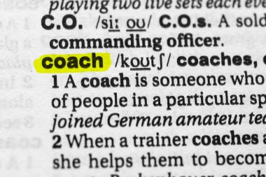 Vurgulanmış kelime koçu kavramı ve anlamı.
