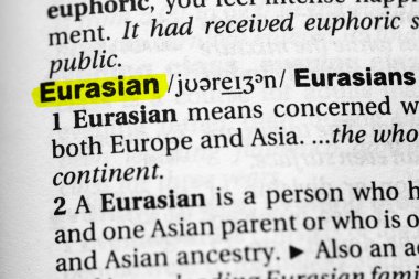 Vurgulanmış Avrasya kavramı ve anlamı.