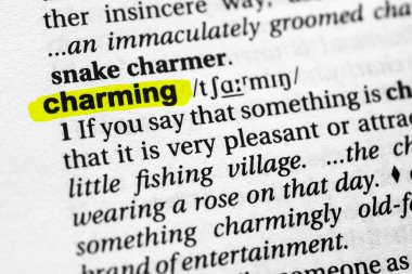 Vurgulanmış kelime çekici kavram ve anlam.