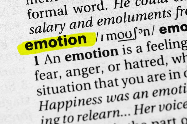 Vurgulanmış kelime duygu konsepti ve anlamı.