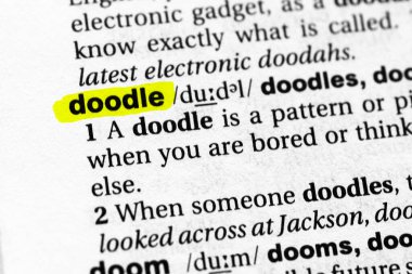 Vurgulanmış kelime karalama kavramı ve anlamı.