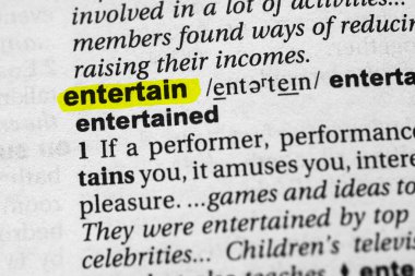 Vurgulanmış kelime konsept ve anlamı eğlendir.