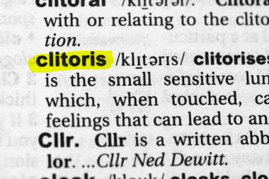 Vurgulanmış kelime klitoris kavramı ve anlamı
