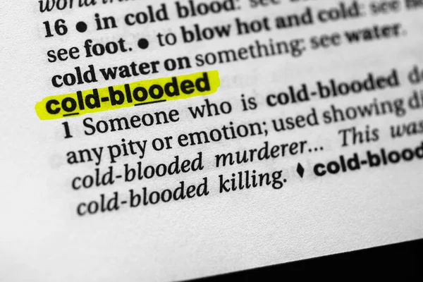 Vurgulanmış Kelime Soğuk Kanlı Kavram Anlam Telifsiz Stok Fotoğraflar