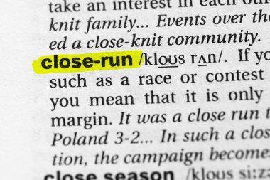 Vurgulanmış kelime yakın çalışma kavramı ve anlamı.