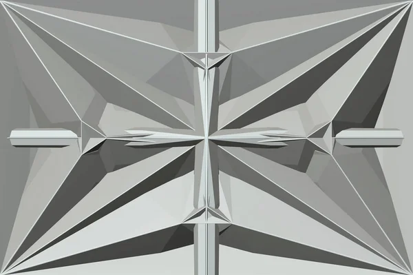 3d soyut siyah-beyaz geometrik arkaplan parçaları ile, 3d resimleme