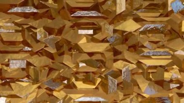 3D canlandırma, renkli soyut döngülü animasyon, geometrik biçimler ve şekiller dönüştürülür.