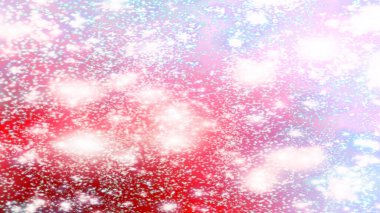 Açık mavi, kırmızı vektör dokusu ve Noel kar taneleri. Karlı, renkli, soyut bir çizim. Web siteleri ve posterler için desen.