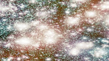 Derin uzayda renkli yıldızlar.