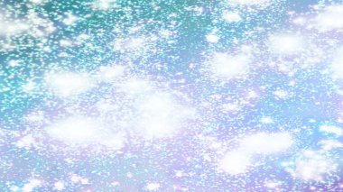 Açık mavi, sarı vektör arka plan, kar taneleri, yıldızlar. Kar ve buz kristalleriyle gösterişli soyut çizimler. Yeni yıl reklamınız için tasarım.