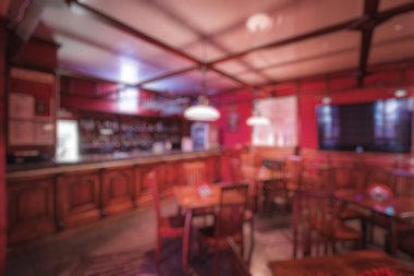 Görüntü geçmişi soyut Bokeh ışıklandırması olan bir kafeterya ya ya da kafeterya. Montaj ürünü görüntüsü yaratmak için