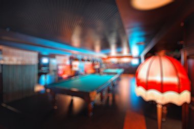 soyut bulanıklık. yeni ve modern Bilardo iç gece zamanında