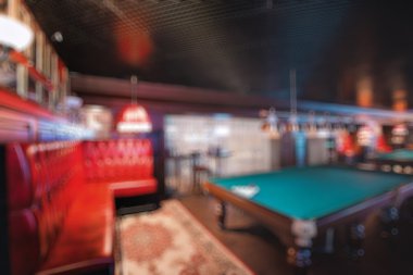 soyut bulanıklık. yeni ve modern Bilardo iç gece zamanında