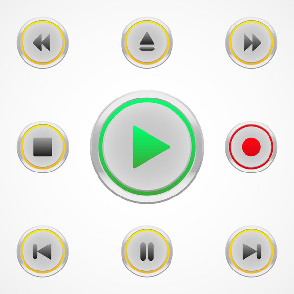 Media player buttons