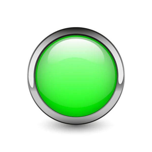 Botón web verde — Vector de stock