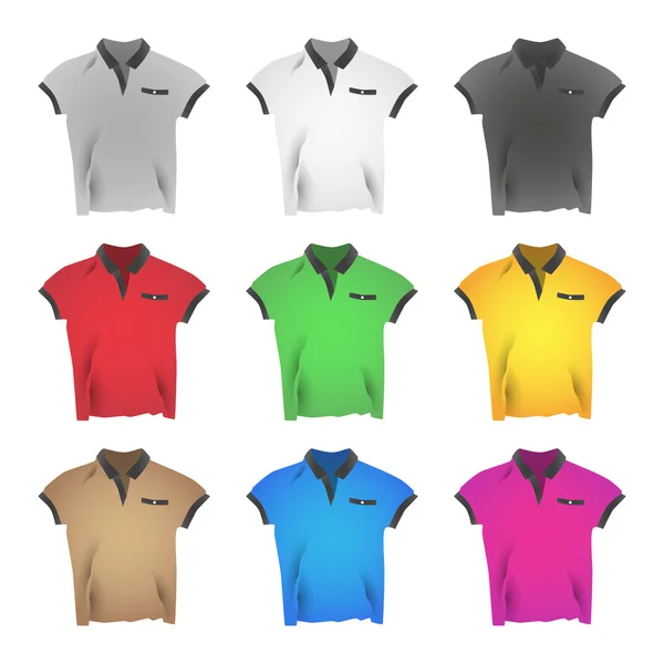 Camisetas coloridas ilustración — Vector de stock