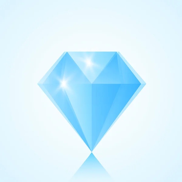 Ícone de diamante azul —  Vetores de Stock