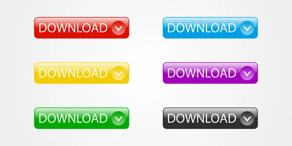 ダウンロード ボタンのセット — ストックベクタ
