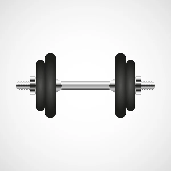 Metal dumbbell illustration — Stock Vector