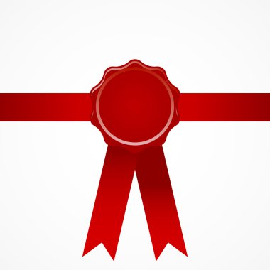 Kırmızı kurdele ile mühür