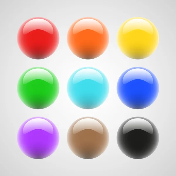 Sada barevných kruhových tlačítek — Stockový vektor