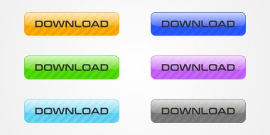 Renkli download düğme kümesi