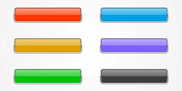 Set of rectangular web buttons — Stock Vector
