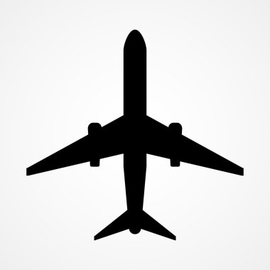 yolcu uçağı silüeti