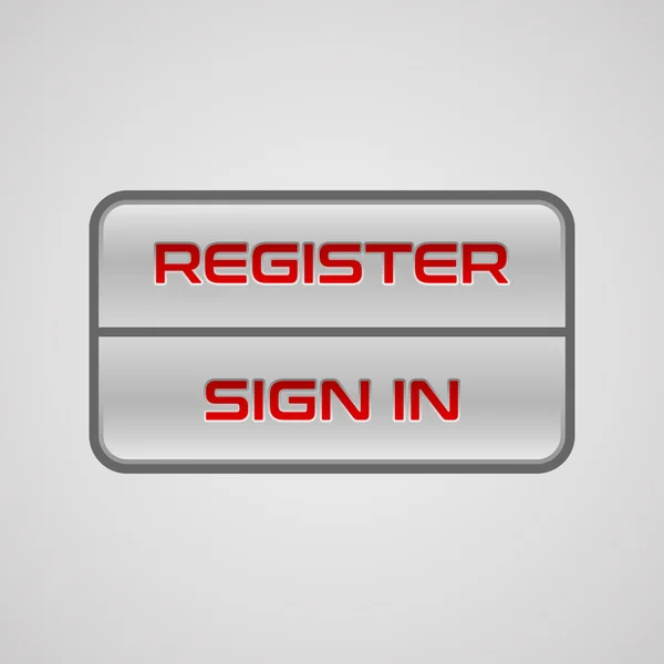 Register and sign in buttons — Stock Vector