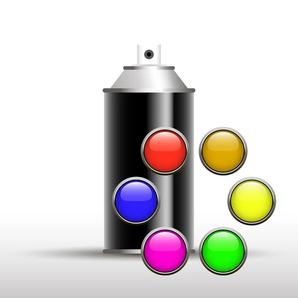 Spray peinture avec palette — Image vectorielle
