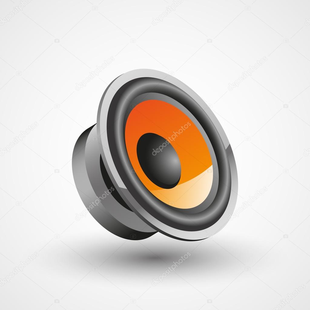 Car speaker illustration, vector, 10 eps