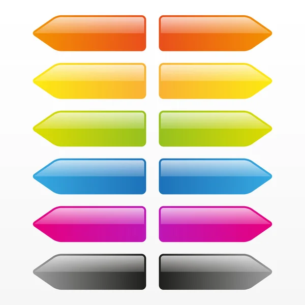 Gekleurde pijlknoppen set — Stockvector