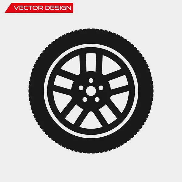 Icono de rueda de coche — Archivo Imágenes Vectoriales