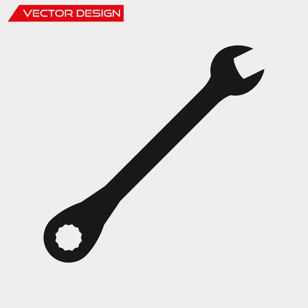 Skiftnyckelikonen, vektor design — Stock vektor
