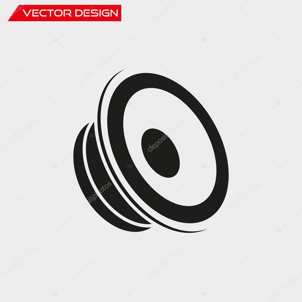 Car speaker icon, vector design