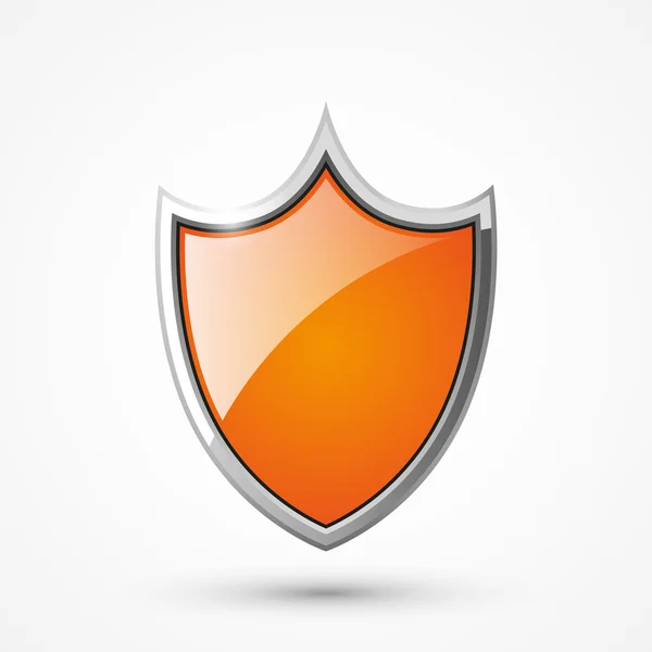 Orange shield — Stock Vector © dezign80 1703998