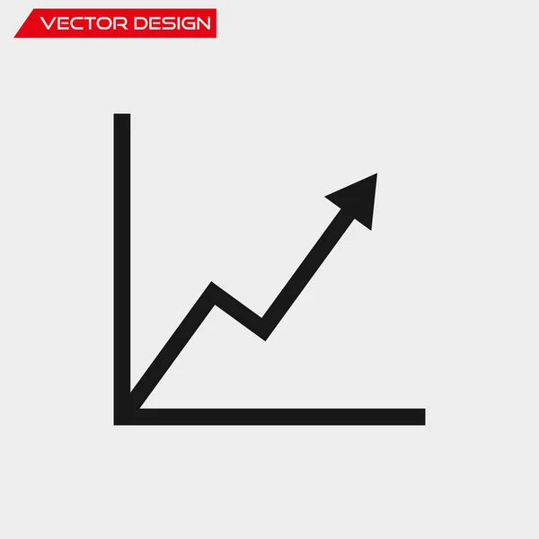 Ícone do gráfico vetorial — Vetor de Stock
