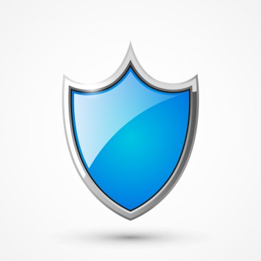 Vektör mavi kalkan çizim